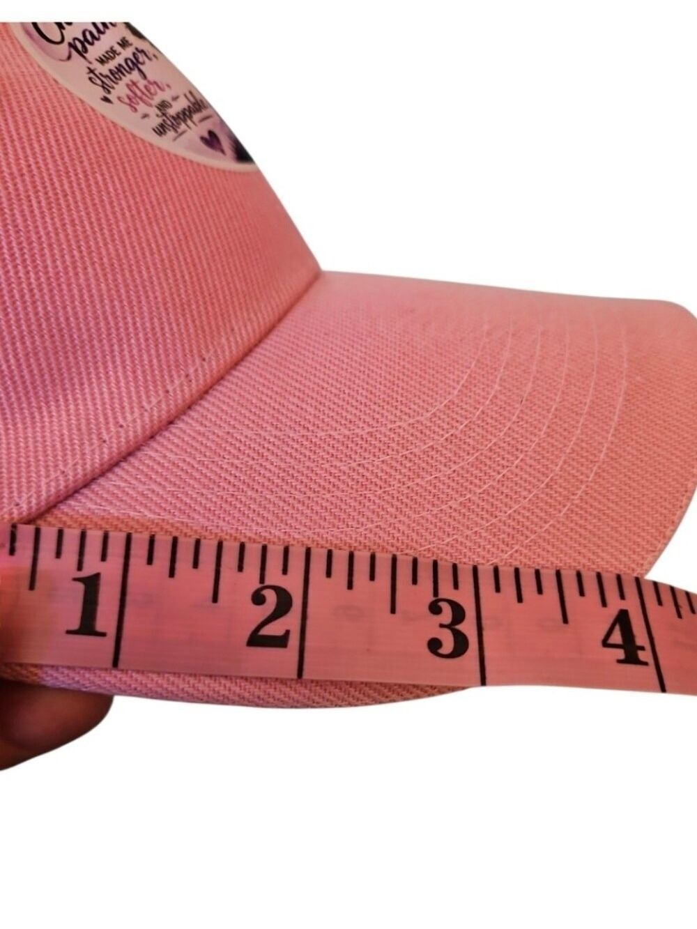 UPCYCLED OOAK Pink Cap Wearable Art Hat Strength Original Design Pain Awarness - Picture 16 of 17